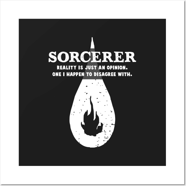 Funny Sorcerer Gamer D20 Dice Dungeon Dragons Gaming Gift Wall Art by Ébloui Co.